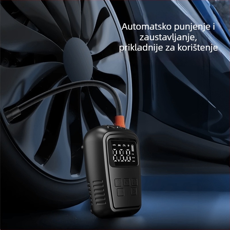 Prijenosna pumpa za zrak u automobilu s USB napajanjem, 220 W, protok zraka 30 L/min, 110-220 V, trajanje rada 5–20 minuta, 690 g