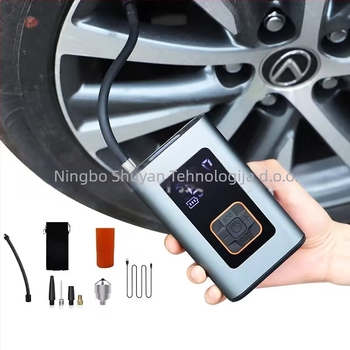 Prenosna 12V automobilska pumpa za zrak s digitalnim zaslonom, bežični nafukivač, 30 L/min, manometar tlaka u gumama