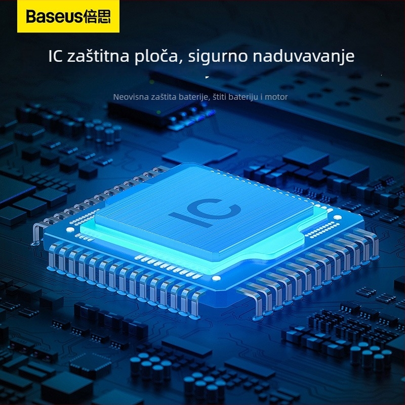 Baseus Ultra-Mini Pro bežični pumpa za automobil s digitalnim zaslonom, 220V priključak, manje od 80W, 667 g, više od 20 minuta rada