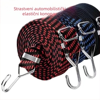Elastični kaiš za pričvršćivanje za motocikle i prtljagu s kopčom od aluminijske legure, latex žica, nosivost 100 kg