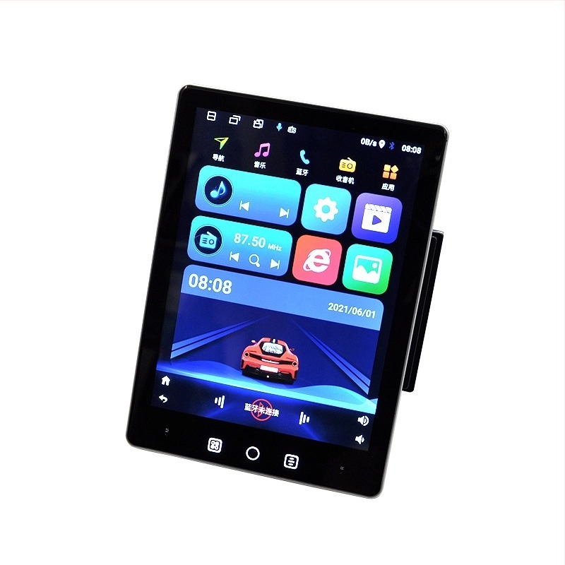 Auto MP5 player s rotirajućim LCD dodirnim zaslonom, CarPlay, Bluetooth, napajanje 12–24V DC, podrška stražnjoj kameri