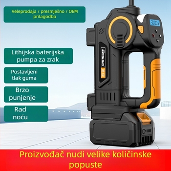 Prijenosni inflator za gume automobila - bežični 21V, 150W, 45 L/min, digitalni zaslon