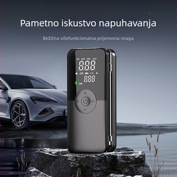 Automobilska prijenosna pumpa za zrak, 12V, 120W, 25 L/min, digitalni prikaz, ugrađena baterija