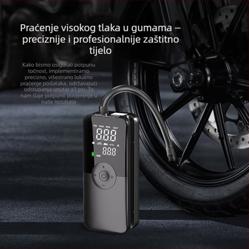 Automobilska prijenosna pumpa za zrak, 12V, 120W, 25 L/min, digitalni prikaz, ugrađena baterija