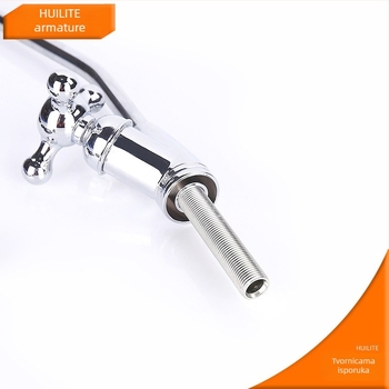 Kuhinjski miješalica od cinkove legure s Gooseneck izljevom za izravno piće, keramički kartridni ventil, model HLT-001, ručna ugradnja