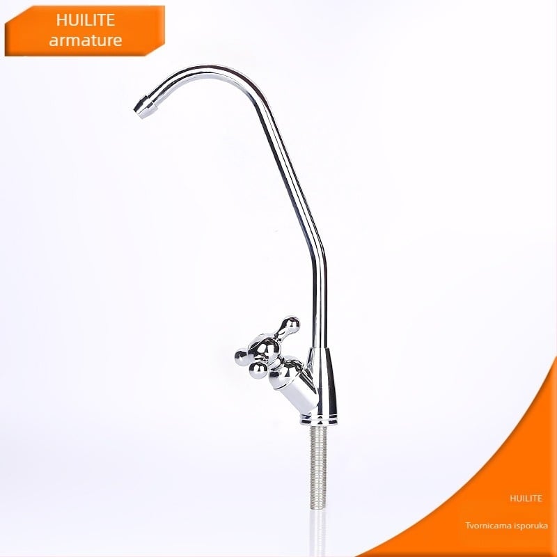 Kuhinjski miješalica od cinkove legure s Gooseneck izljevom za izravno piće, keramički kartridni ventil, model HLT-001, ručna ugradnja