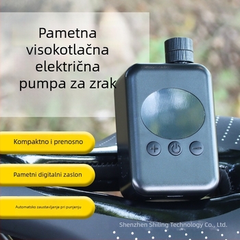 Električna mini pumpa za bicikl - USB punjenje, digitalni prikaz, visoki tlak, protok zraka 30 L/min