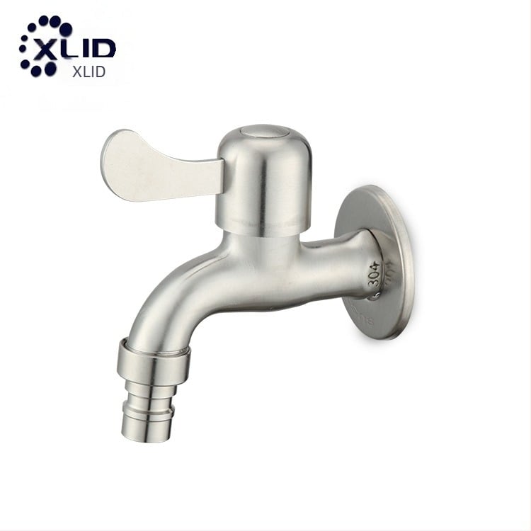 Miješajući slavina za ugradnju u zid, nehrđajući čelik, 10 mm ulaz/izlaz, 10–100°C (ugradnja u zid; nehrđajući čelik; 10 mm ulaz/izlaz; 10–100°C)