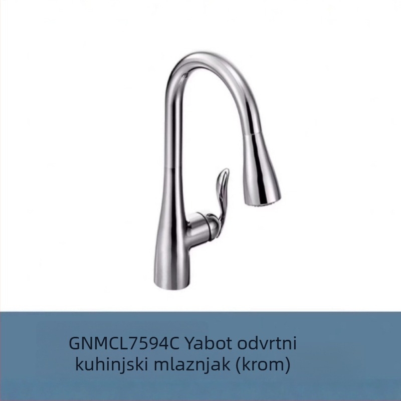 Kuhinjski slavina s izvučnim tijelom od bakra, CUPC certificiran, keramički ventil, ulaz/izlaz 9/16 MPT