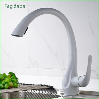 Kuhinjska slavina, bakrena, model AL-166-33W, nominalni tlak 0,8–1,2 MPa, radna temperatura 0–90 °C, promjer ulaza/izlaza 1/2 in