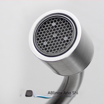 Kuhinjska slavina od nehrđajućeg čelika, topla i hladna, brušeni završetak, keramički disk ventil, montaža na površinu