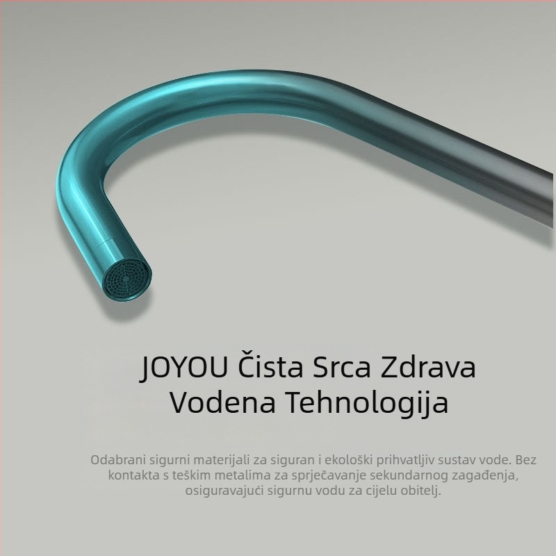 Kuhinjska slavina za toplu i hladnu vodu, dvostruka funkcija, tijelo od bakarove legure, keramički disk ventili, model 00235GG, moderan minimalistički stil