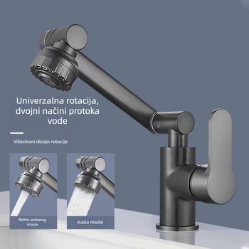 Set slavina s mehaničkim krakom za kuhinju i kupaonu — univerzalna slavina, hladna i topla voda, konstantna temperatura, spiralno otvaranje, jednostruko spajanje, CE certifikat