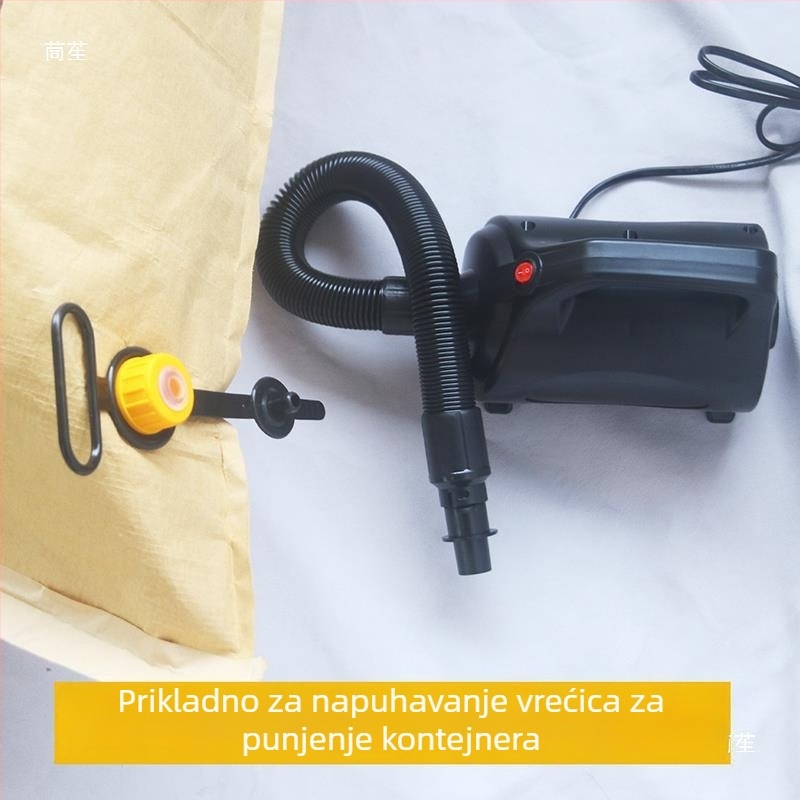 Kontejnerska nafukljiva torba s dvocilindarskim inflatorom, digitalni zaslon, 220W, kontinuirana operacija >20 minuta, upozoravajuća lampica