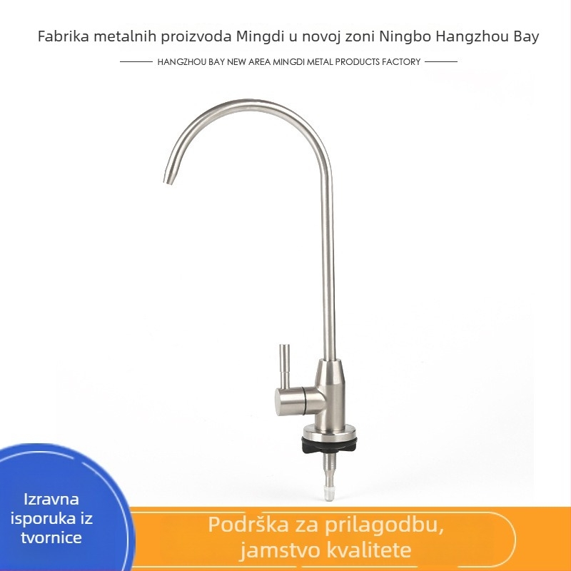 Kuhinjska slavina za izravno piće vode, tijelo od cink legiranog materijala, keramičko bakreno jezgro ventila, nominalni tlak 10 kg, raspon temperature 0–95°C, promjer sjedala ventila 40 mm