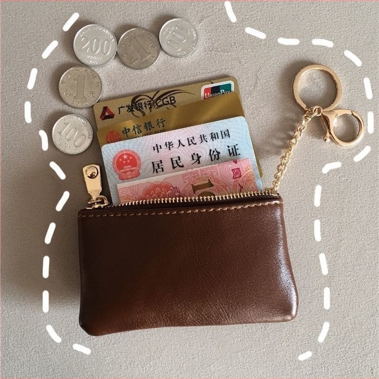 PU kožna novčana torbica za ključeve s džepom za kartice i zatvaračem za novčiće, unisex, gradski minimalistički stil, proljeće 2025