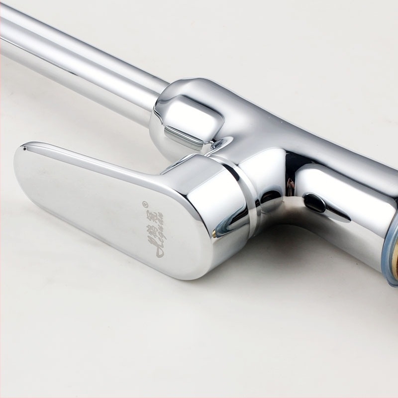 Kuhinjski faucet od bakra, mije toplu i hladnu vodu, rotirajući, keramički kartridž ventila