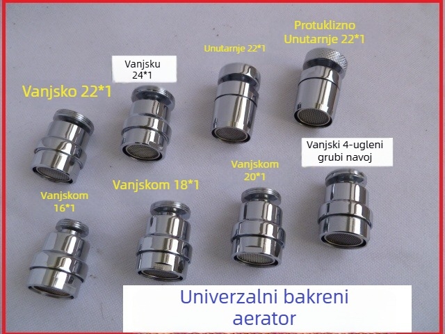 Kuhinjski miješajući faucet s aeratorom, model YX-3301, materijal Nehrđajući čelik i bakar, nominalni tlak 2.5, ručna montaža