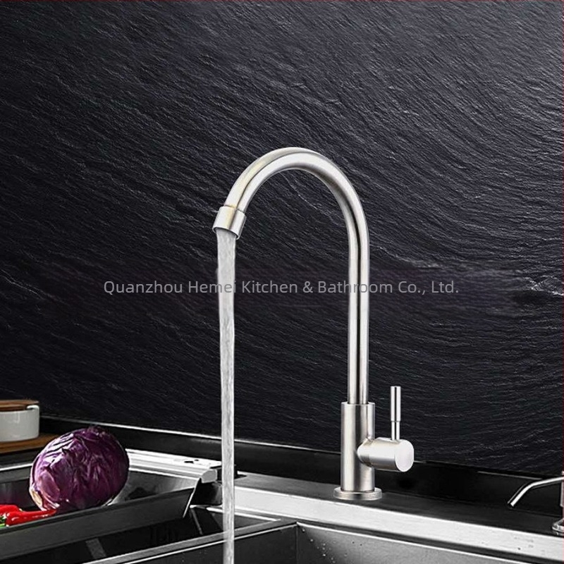 Kuhinjski miješac od nehrđajućeg čelika, model SLT-23006, 18 mm ulaz/izlaz, bakreno jezgro ventila