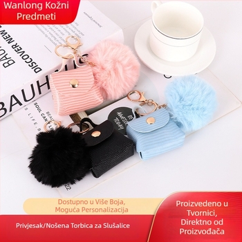 Mini torbica za novčanik i pohranu slušalica, prijenosni ključni lančić i privjesak za torbu; Materijal Cortical; Obrada Hand hook; Proljeće 2025