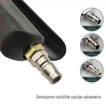 Digitalni mjerač tlaka u gumama s inflacijskom šipkom i nastavkom, raspon 0-255 psi, točnost 0,5 psi, tijelo od najlonskih vlakana, jedinice psi/bar/kgf