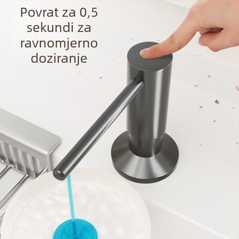 Dozator sapuna od nehrđajućeg čelika | Ručno pritiskanje; Montaža bez bušenja; Moderan minimalistički stil; Težina 350 g