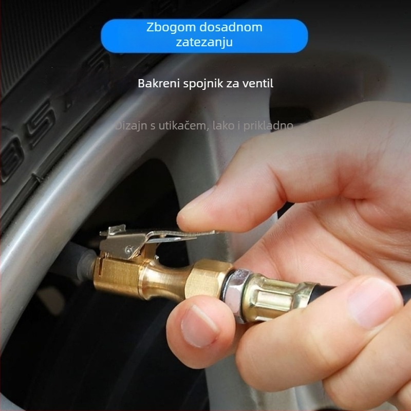 Visoko precizan mjerač tlaka u gumama s glavom za nadimanje i zaslonom za brojanje, nastavak za zračni pištolj