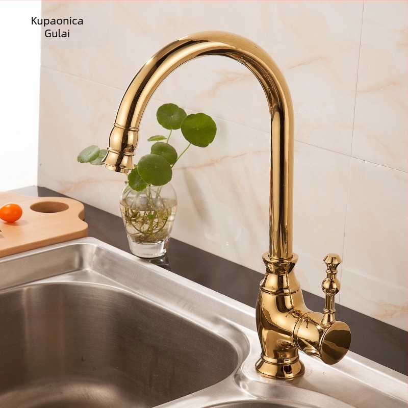 Kuhinjski miješalica europskog stila za sudoperu, bakar, keramičko jezgro, miješanje, model 8898, raspon temperature 0–120 °C