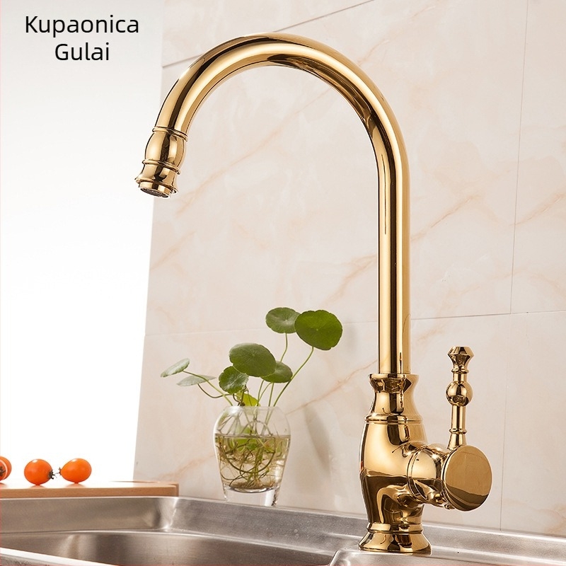 Kuhinjski miješalica europskog stila za sudoperu, bakar, keramičko jezgro, miješanje, model 8898, raspon temperature 0–120 °C