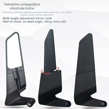 Univerzalni retrovizor za motocikl, za motocikle i električna vozila, kućište od lijevanog aluminija, materijal: aluminij + plastika, model Jsc-m-302, ugradnja prednja i stražnja