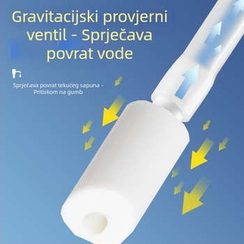 Kuhinjski dozator sapuna s produženom cijevi – silikon, provjerni ventil, ručno pritiskanje