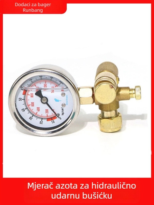 Hidraulični razarač za ekskavator s testom dušika, dušični manometar, glava oružja i plinski manometar — Ronghua