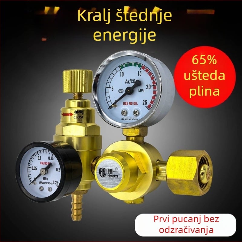 Tlakomjer za argonsko zavarivanje s regulatorom — uštedu plina, otporno na padove