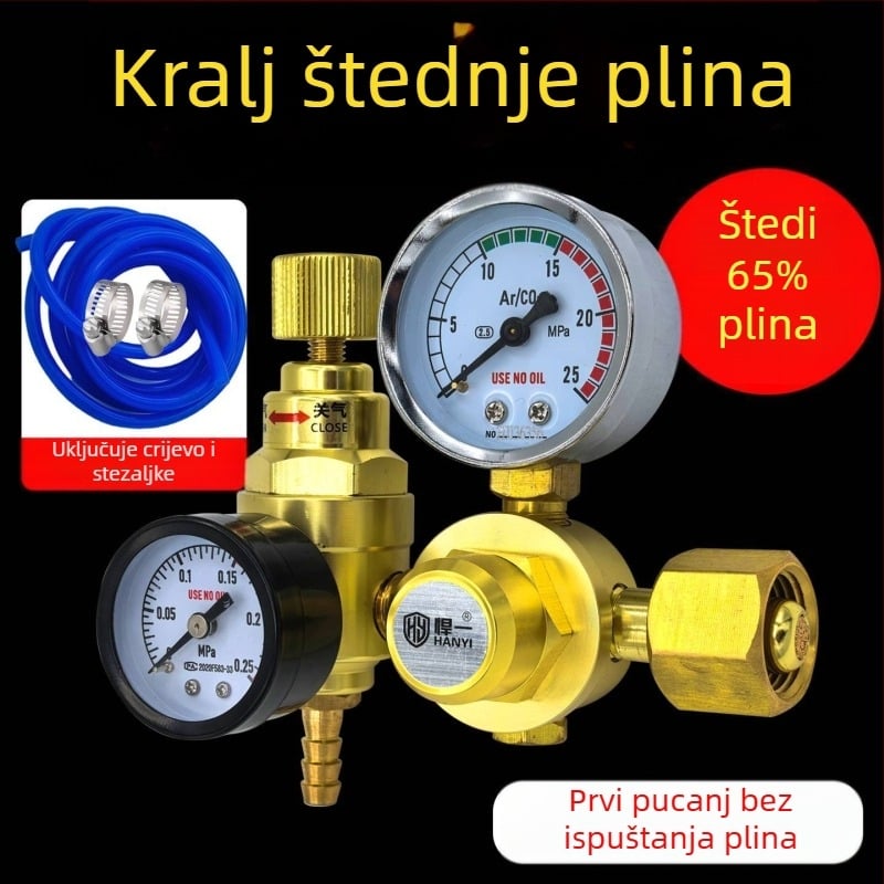 Tlakomjer za argonsko zavarivanje s regulatorom — uštedu plina, otporno na padove