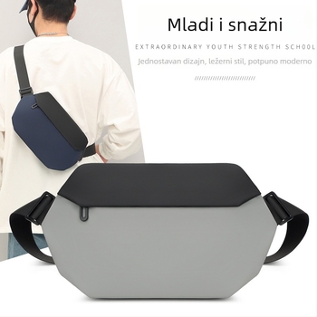 Muška torbica za prsa – gradska jednostavnost, vodootporan PU materijal, prozračna unutarnja podstava od poliestera, za muškarce