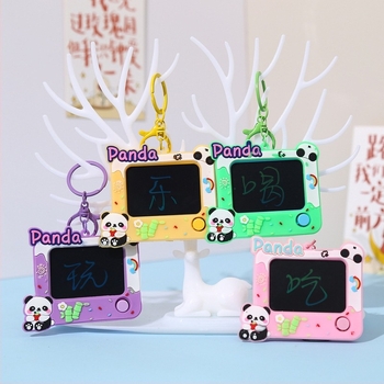 Kljucni lančić Panda Grafiti – PVC Mekani Materijal – Crtani Stil – Yin Zhe Marka – Poklon