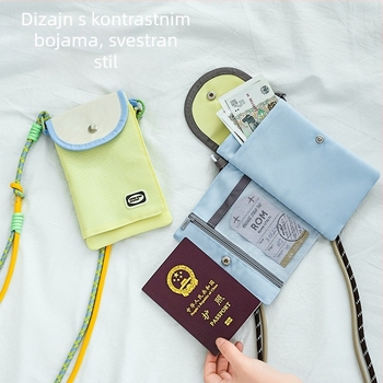 Višefunkcionalna crossbody torba-organizator za telefon, novčanik, putovnicu i dokumente – putna kartična torbica s zaštitom od krađe