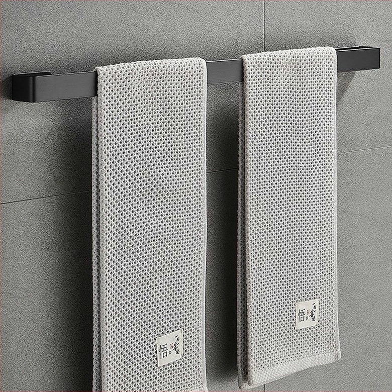 Držač za ručnike od nehrđajućeg čelika, jednostruka šipka, bez bušenja, nosivost 20 kg (Brend: Dunding)