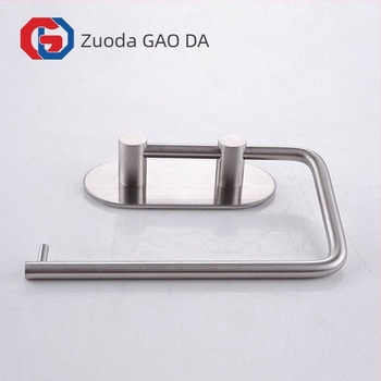 Držač toaletnog papira od nehrđajućeg čelika bez bušenja, s kukom za ručnik, 304 SS, nosivost 5 kg, brušeni završni sloj