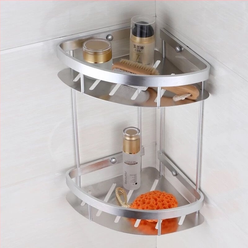 Aluminijski kutni stalak, dvostruki sloj, nosivost 10 kg, moderni minimalistički stil