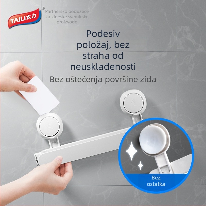 Zidni držač papuča za kupaonicu, bez bušenja, odvodni organizator za kupaonicu i WC