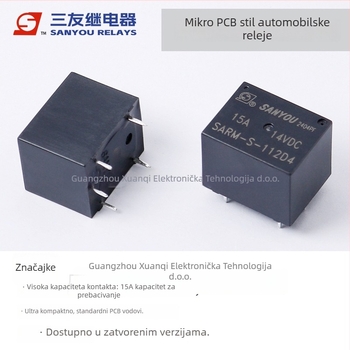 SARM-S serija dvostruko zavojninsko rele s SPDT, 15A, 14VDC, 5-pin