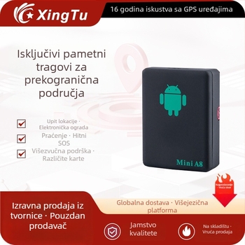 A8 auto GPS locator s mobilnim alarmom protiv krađe, točnost GPS 500 m, IP67 vodootpornost, vijek baterije 78 h