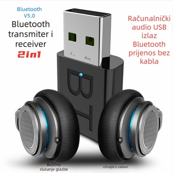 Automobilski Bluetooth prijemnik i odašiljač, dvostruki izlaz zvuka USB i AUX, model BT 660, napajanje 5V