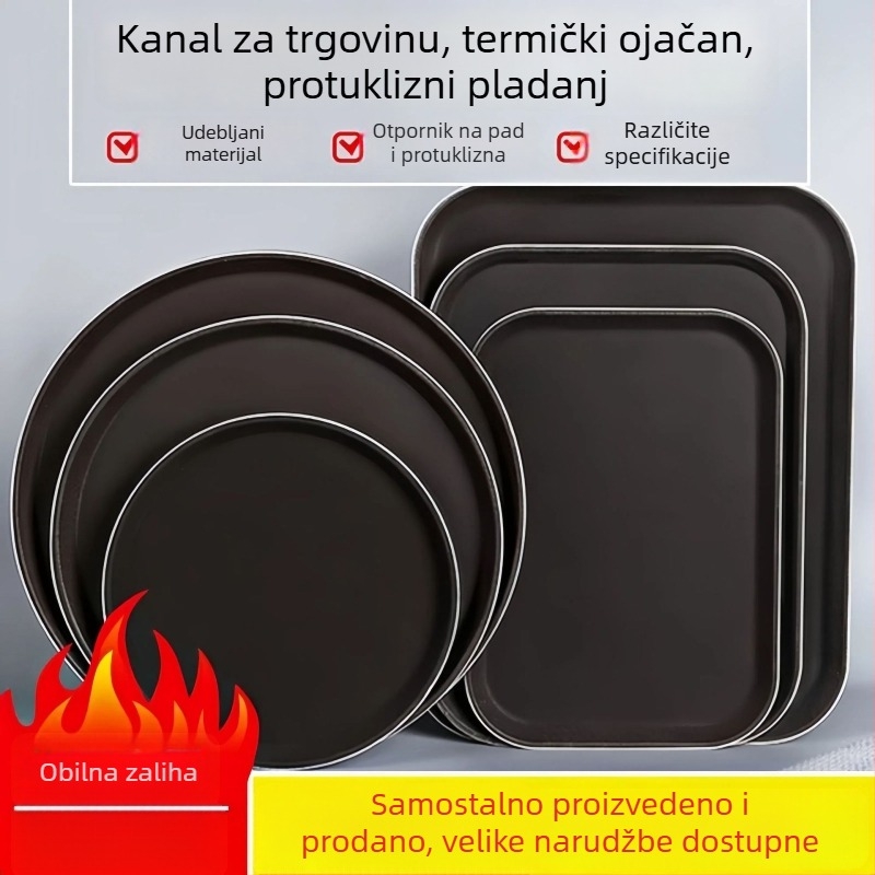 Poslužavni pladanj, protuklizni, od smole, pravokutan, površina 20213