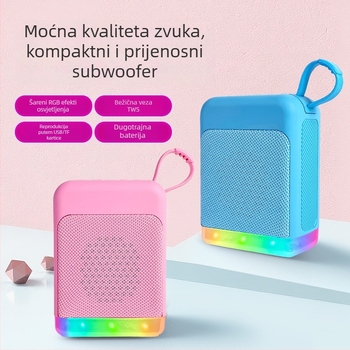 RGB Bluetooth zvučnik s radiom, prenosiv IPX3 vodootporan, 5W, ugrađena baterija 1200–2000mAh, Bluetooth 5.2, 100Hz–20kHz