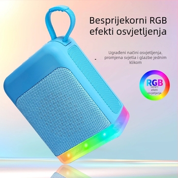 RGB Bluetooth zvučnik s radiom, prenosiv IPX3 vodootporan, 5W, ugrađena baterija 1200–2000mAh, Bluetooth 5.2, 100Hz–20kHz
