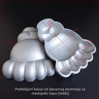 Kalup od litog aluminija u obliku šape medvjeda za topla i hladna jela