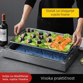 Stol od nehrđajućeg čelika za sushi, sirovo meso i morski plodovi u zapadnim i japanskim restoranima