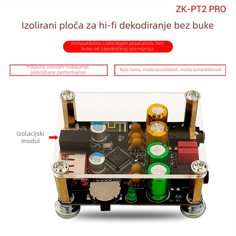 Automobilski Bluetooth na AUX prijemnik s USB/U-disk reprodukcijom, Hi-Fi audio dekoder, 5V napajanje, Model ZK-PT2